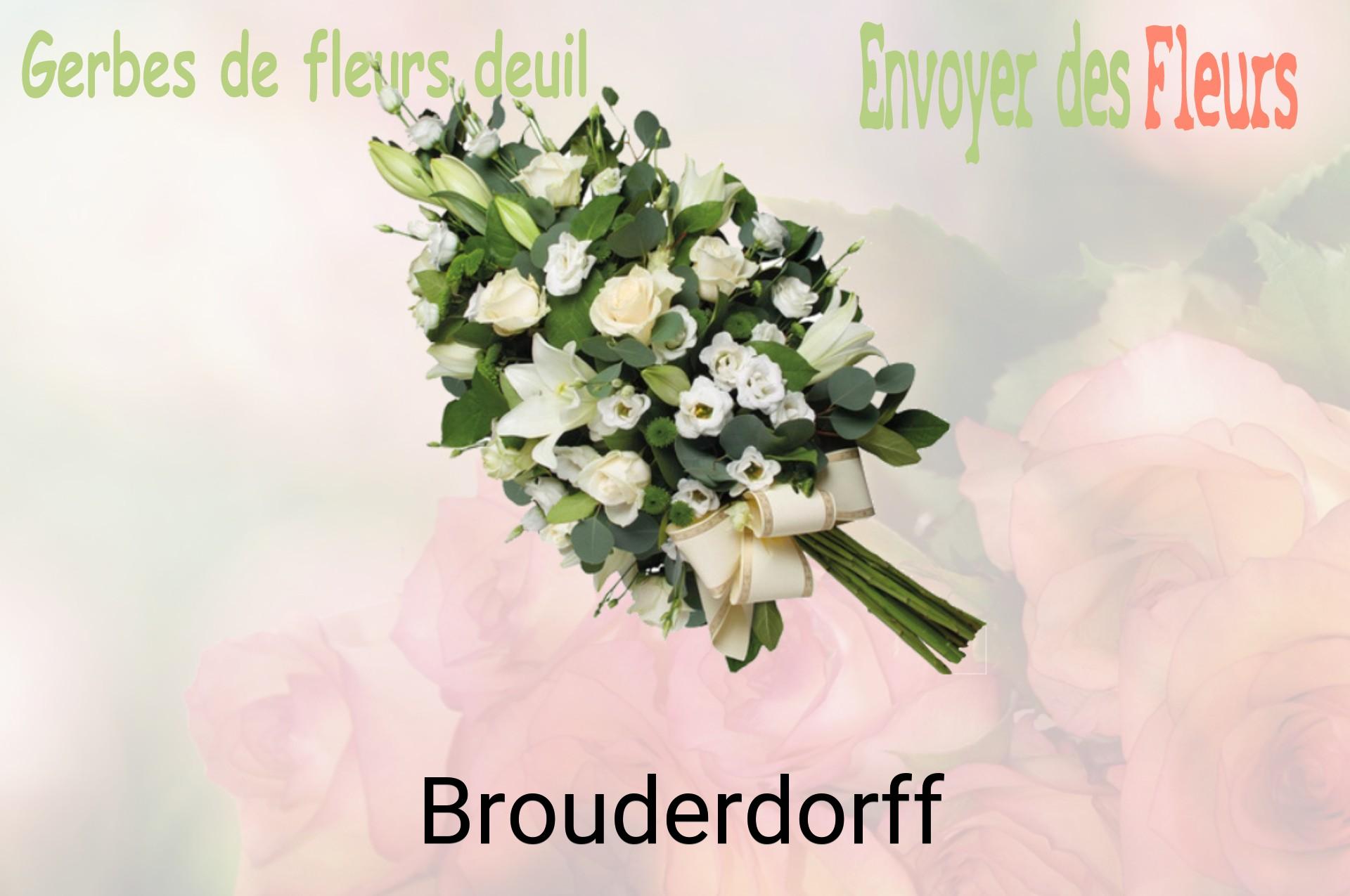 Gerbe de fleurs de deuil livrée à Brouderdorff